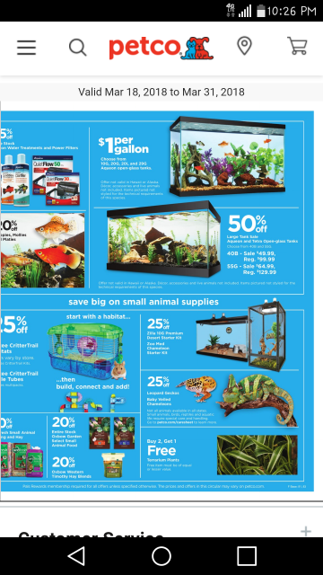 petco aquarium sale 1 per gallon