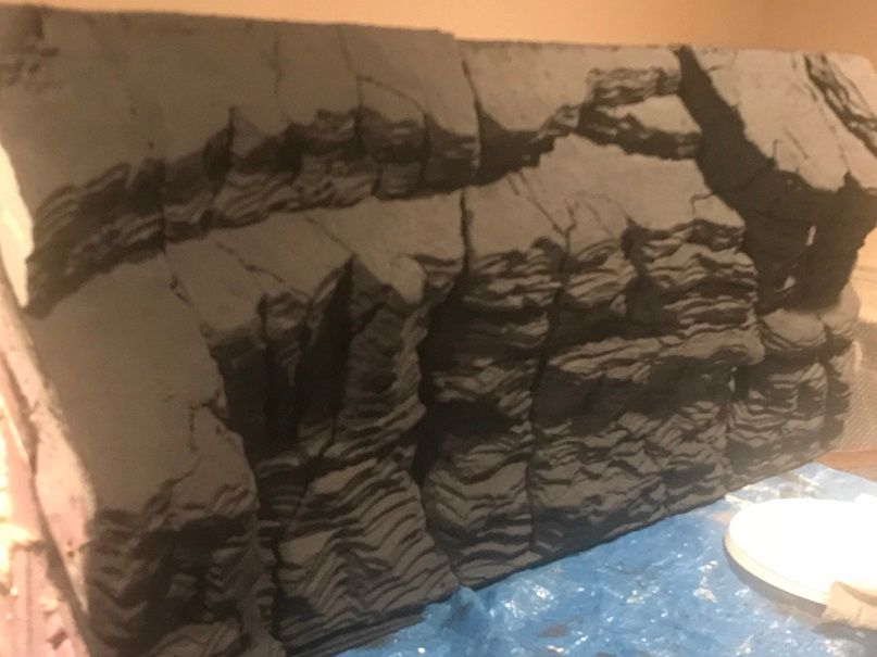 DIY 3D Styrofoam Aquarium Background with DIY Roots US Native Stream